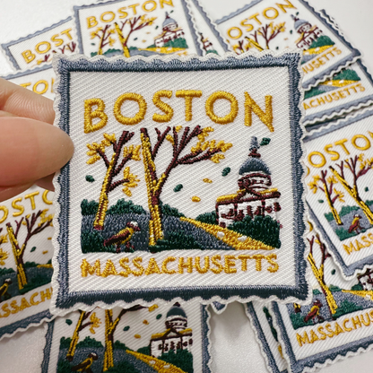 PREORDER - 2" Massachusetts Stamp -  Embroidered Hat Patch