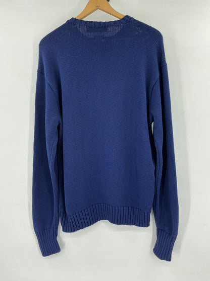 Vintage Polo Ralph Lauren Classic Flag Sweater Large Blue