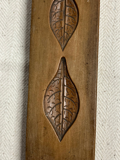 Carved Wooden Candy Mold - 3 Leaves