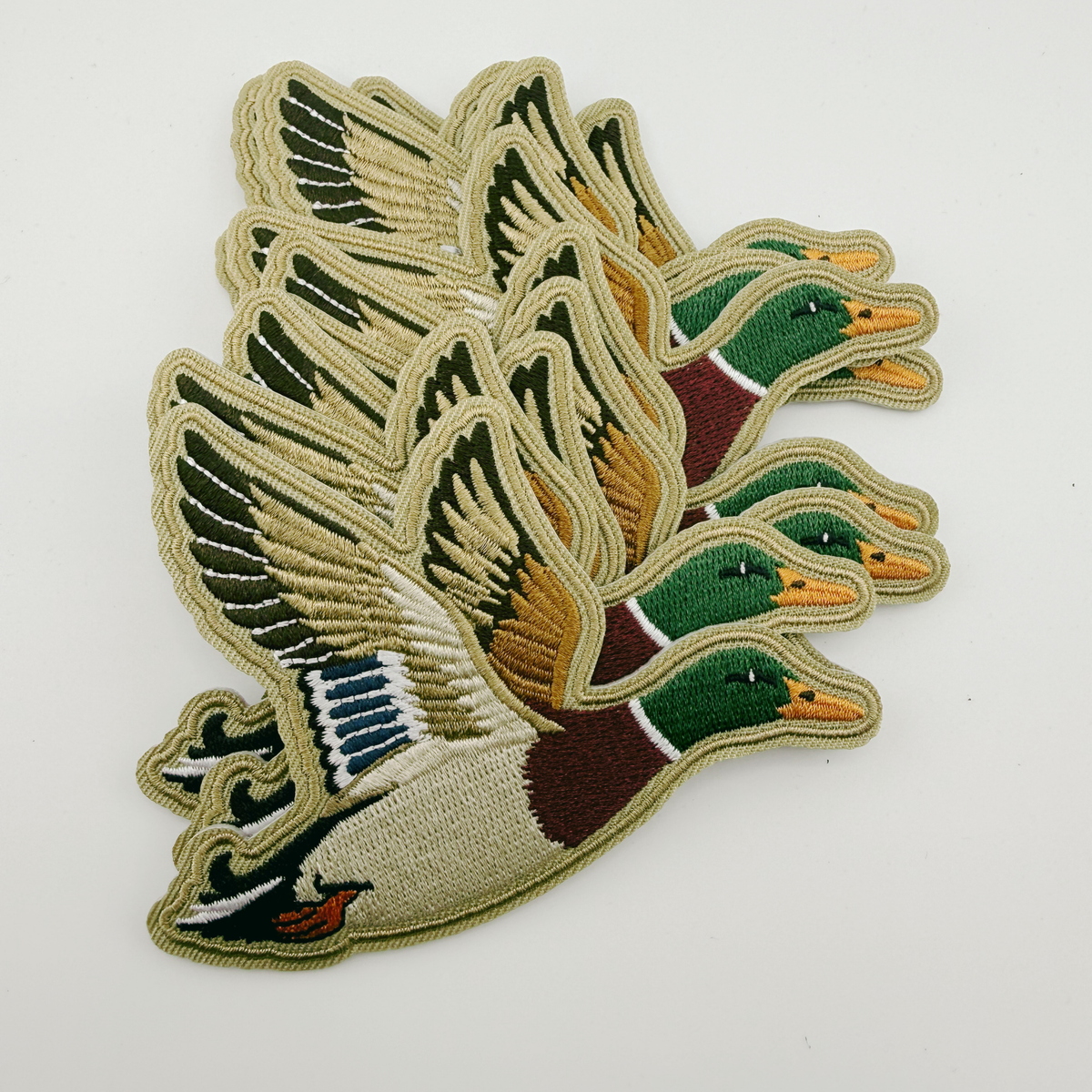 PREORDER - 4" Flying Duck -  Embroidered Hat Patch