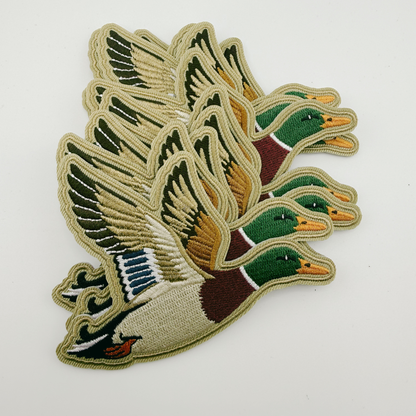 PREORDER - 4" Flying Duck -  Embroidered Hat Patch
