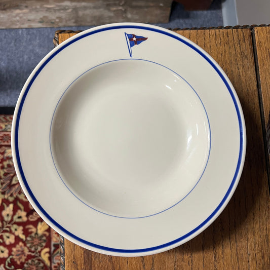 New York Yacht Club Rim Soup Bowl with NYYC Burgee