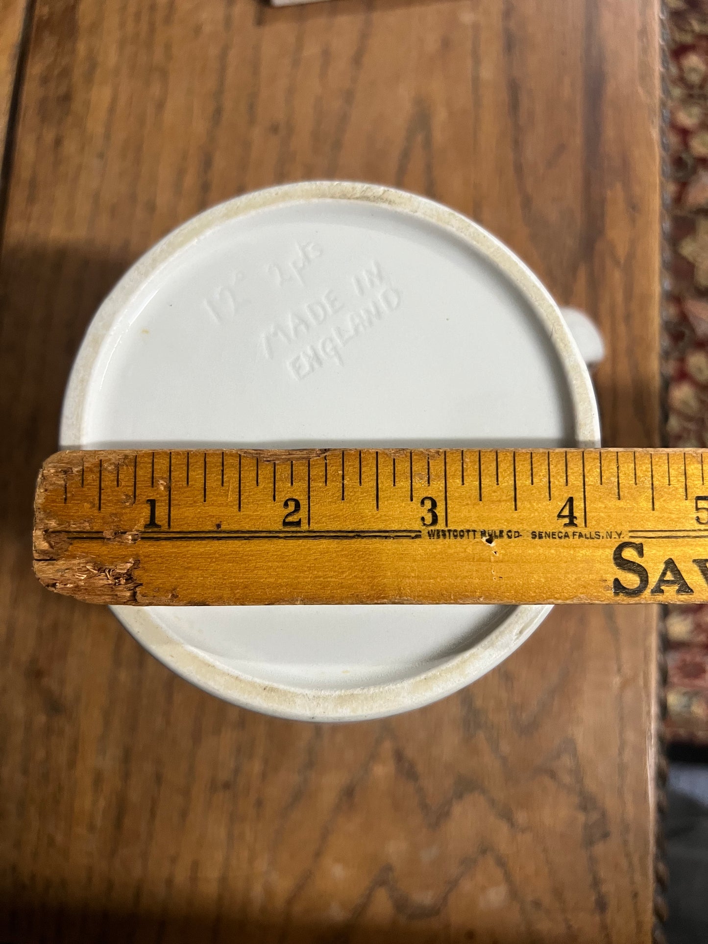 Burleigh White Ironstone Banded Dairy Jug