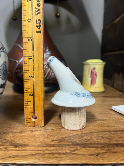 Maw's Double-Valved Earthenware Inhaler with Mouthpiece