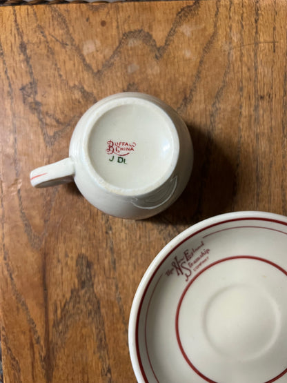 The New England Steamship Company Demitasse Cup and Saucer