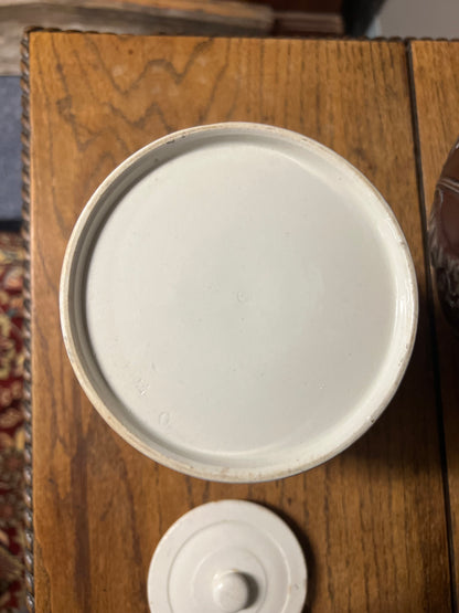 RICE - White Banded Kitchen Jar Canister with Lid