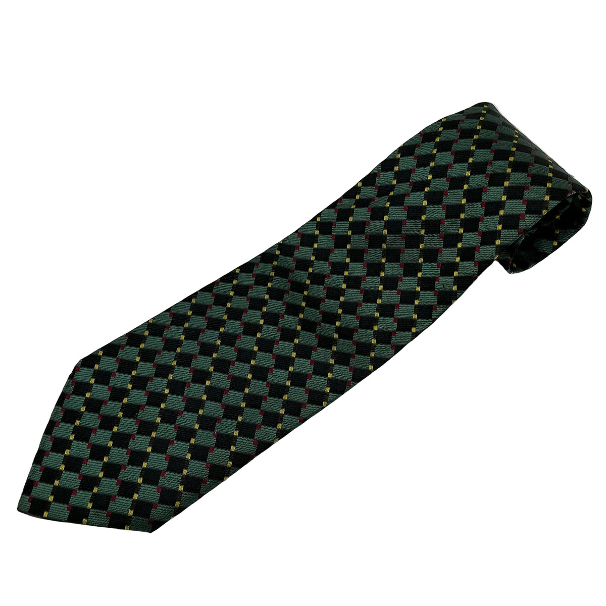 Vintage Westbury Collection Men’s Multicolored Checkered Silk Tie