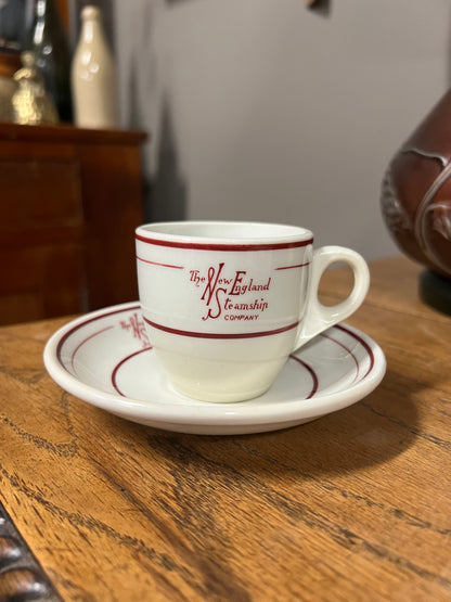 The New England Steamship Company Demitasse Cup and Saucer
