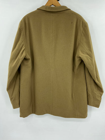Vintage 90s J.Crew Camel Wool Cashmere Blend Single Button Blazer Jacket 12