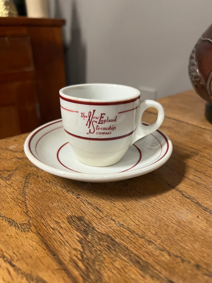 The New England Steamship Company Demitasse Cup and Saucer