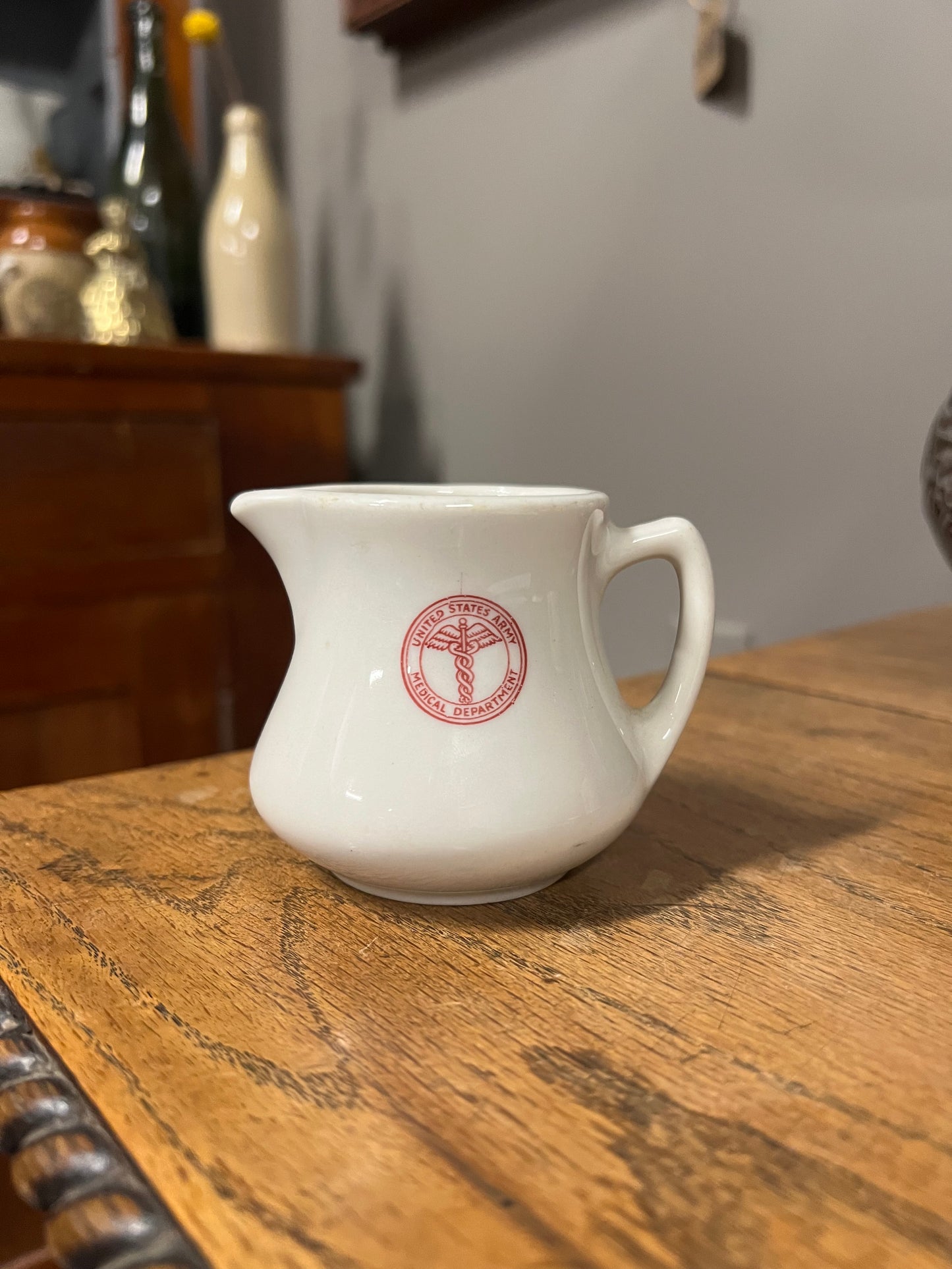 US Army Medical Department Handled Creamer