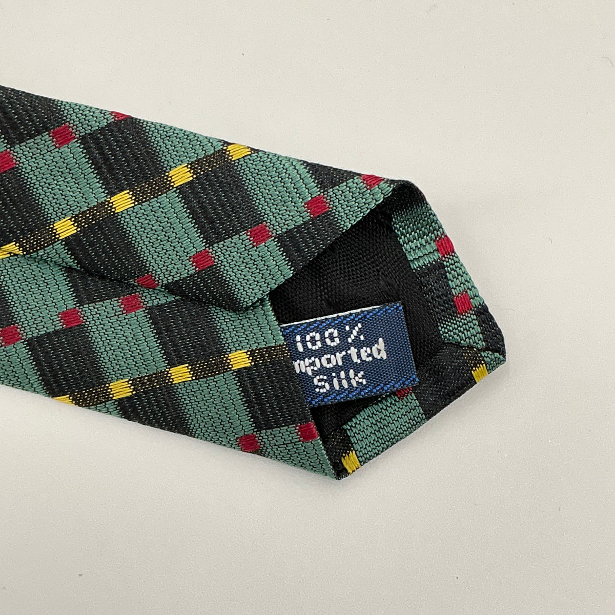 Vintage Westbury Collection Men’s Multicolored Checkered Silk Tie