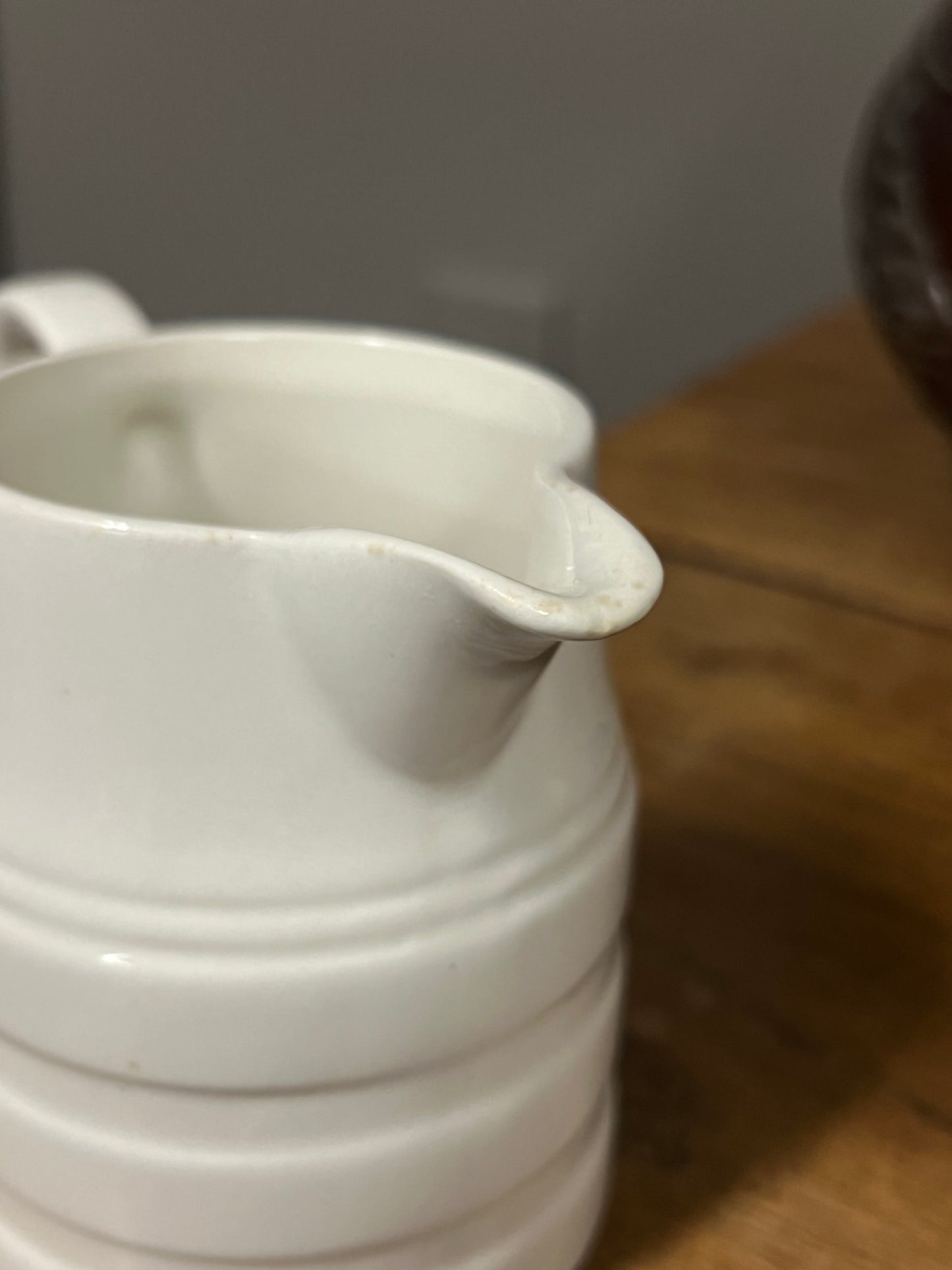 Price & Kensington White Ironstone Banded Dairy Jug