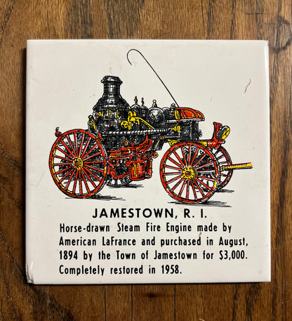 Jamestown Historical Society Tile - Steamer Engine