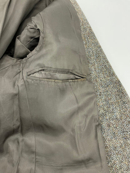 Vintage Harris Tweed Jacket Blue 40L