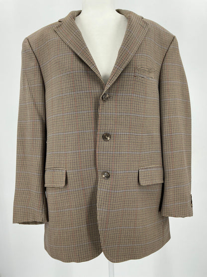 Vintage J. Press x Abraham Moon Houndstooth Wool Sport Coat 44R