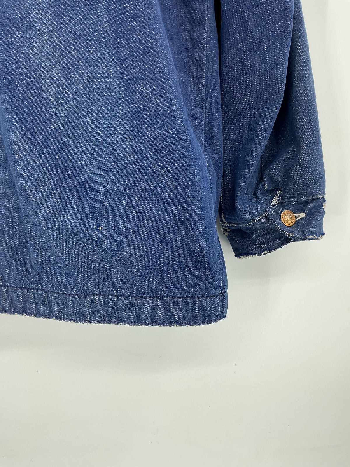 Vintage Wrangler Blanket Lined Denim Chore Coat Size 40