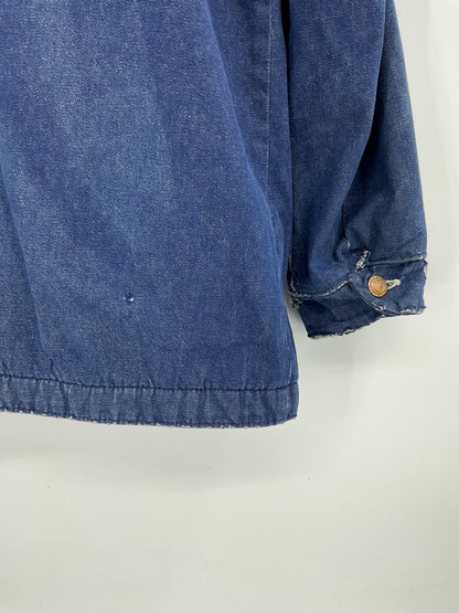 Vintage Wrangler Blanket Lined Denim Chore Coat Size 40