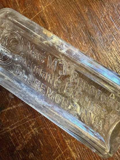 Mrs. M J Bradford Extract Bottle