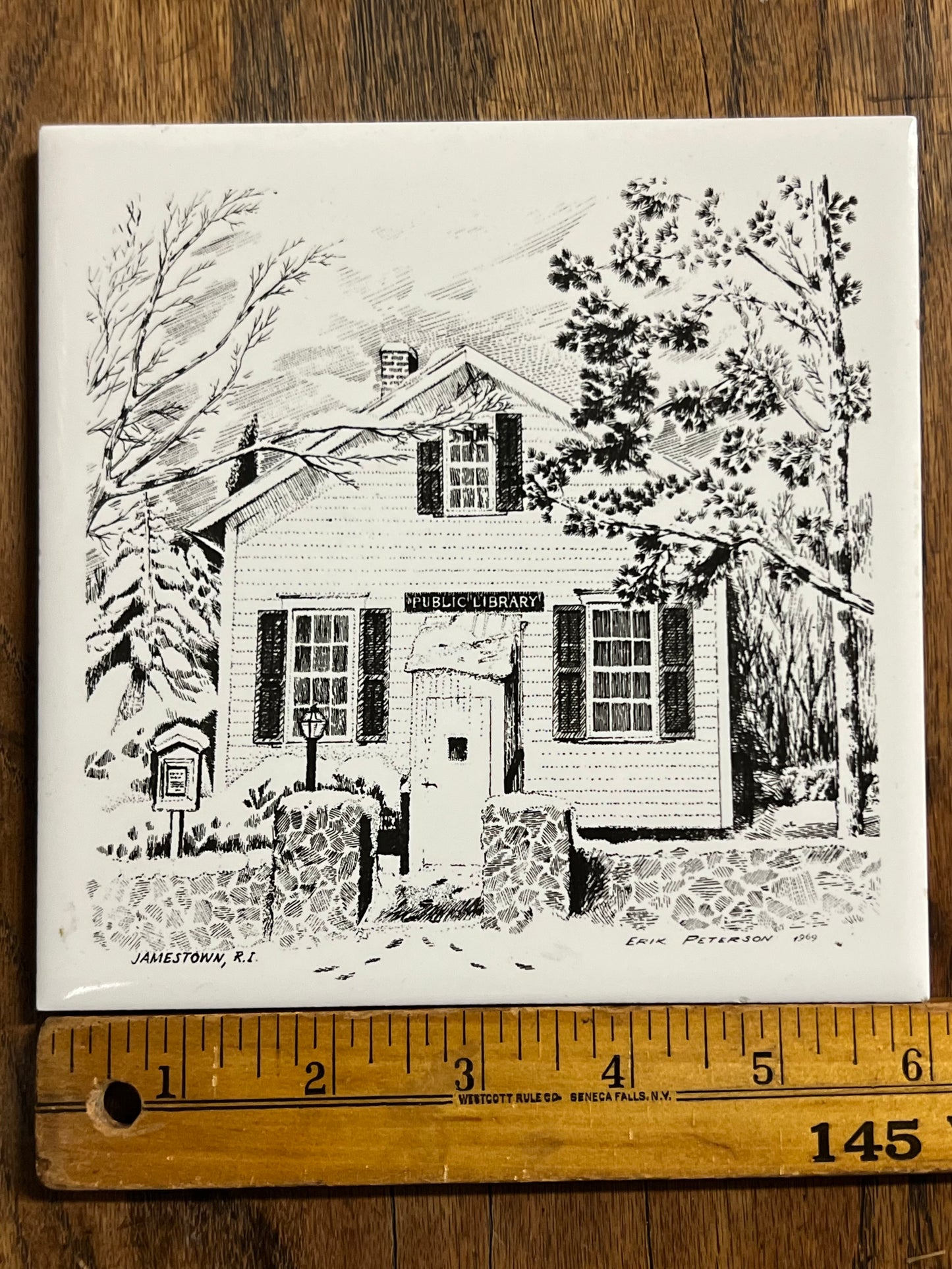 Jamestown Historical Society Tile - Public Library