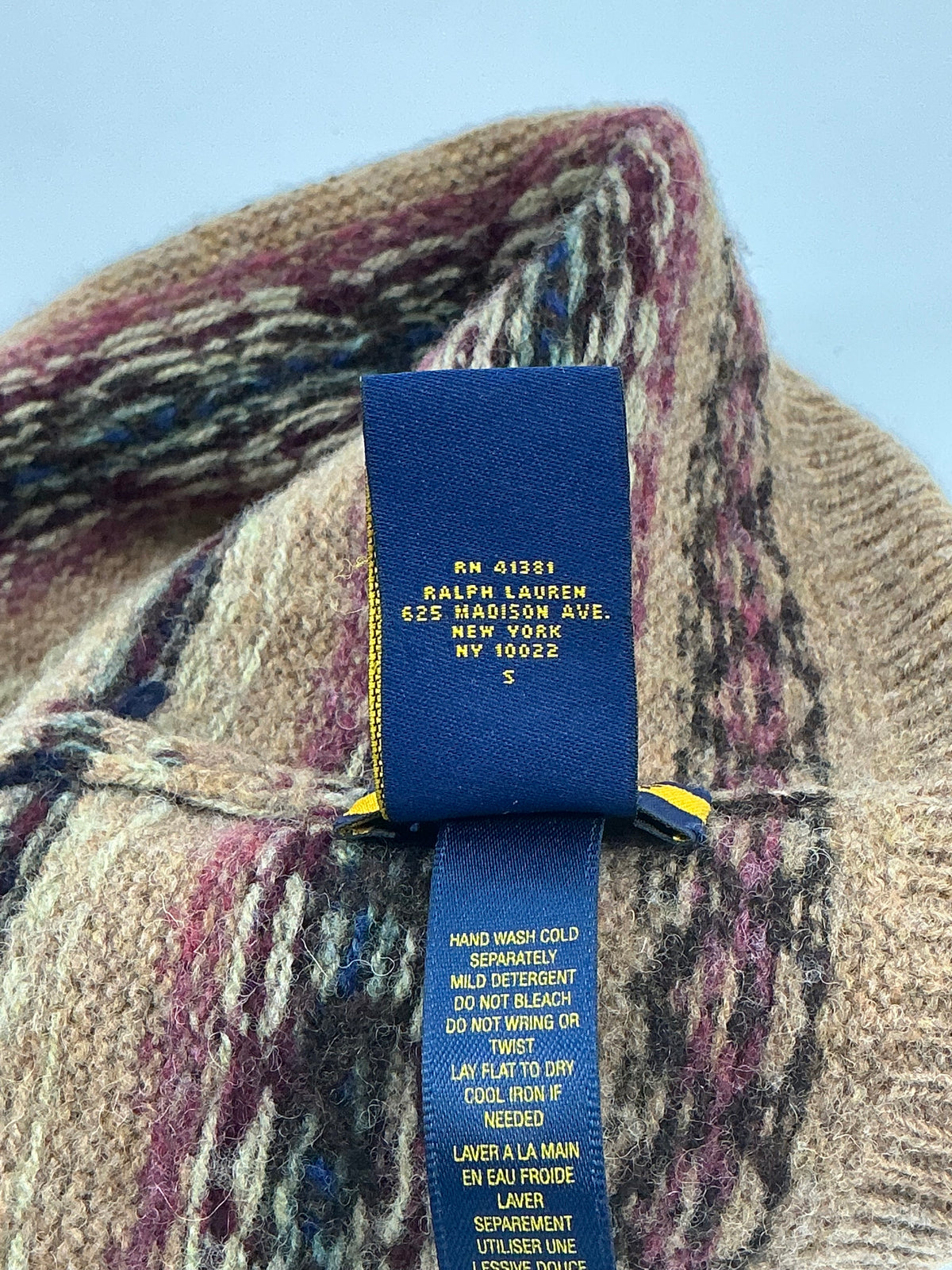 Ralph Lauren Rugby Wool Fair Isle Winter Hat
