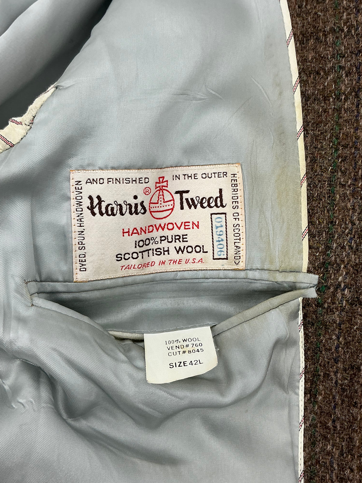 Vintage Lands’ End Harris Tweed Jacket 42L