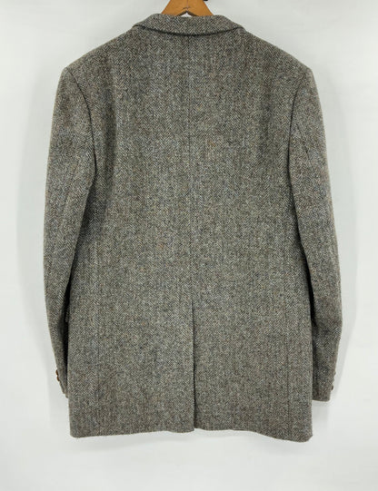 Vintage Harris Tweed Jacket Blue 40L
