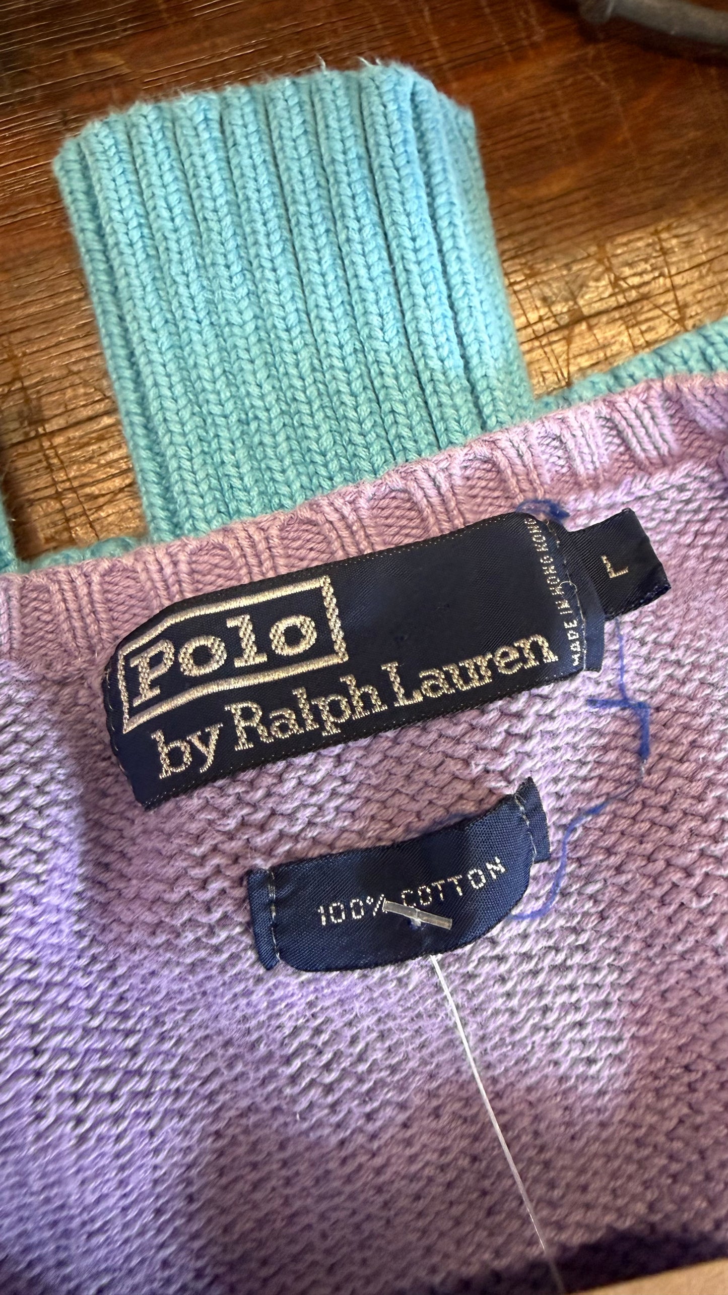 Polo Ralph Lauren Multicolor Stripe V-Neck Swearer Large