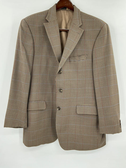 Vintage J. Press x Abraham Moon Houndstooth Wool Sport Coat 44R