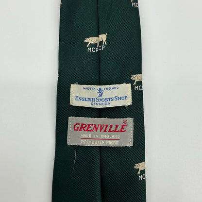 Vintage MCP Male Chauvinist Pig/Hidden Pinup English Sports Shop Pig Print Tie