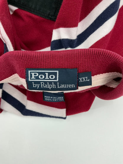 Vintage Polo Ralph Lauren NYC "7" Patch Striped Rugby Shirt XXL