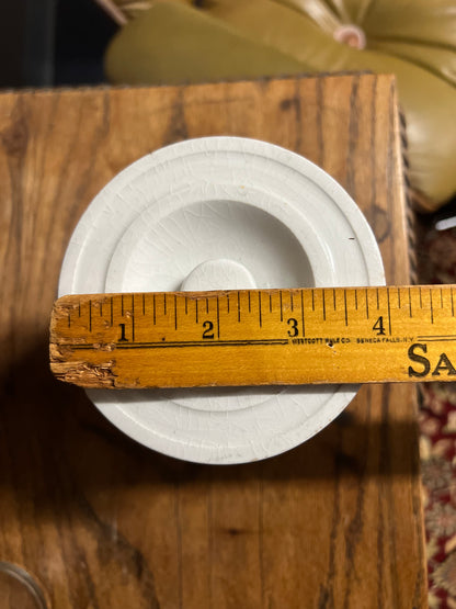 RICE - White Banded Kitchen Jar Canister with Lid