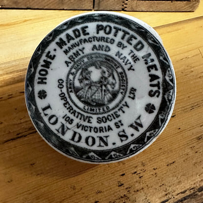 Army & Navy Potted Meat Pot and Lid English Advertising London