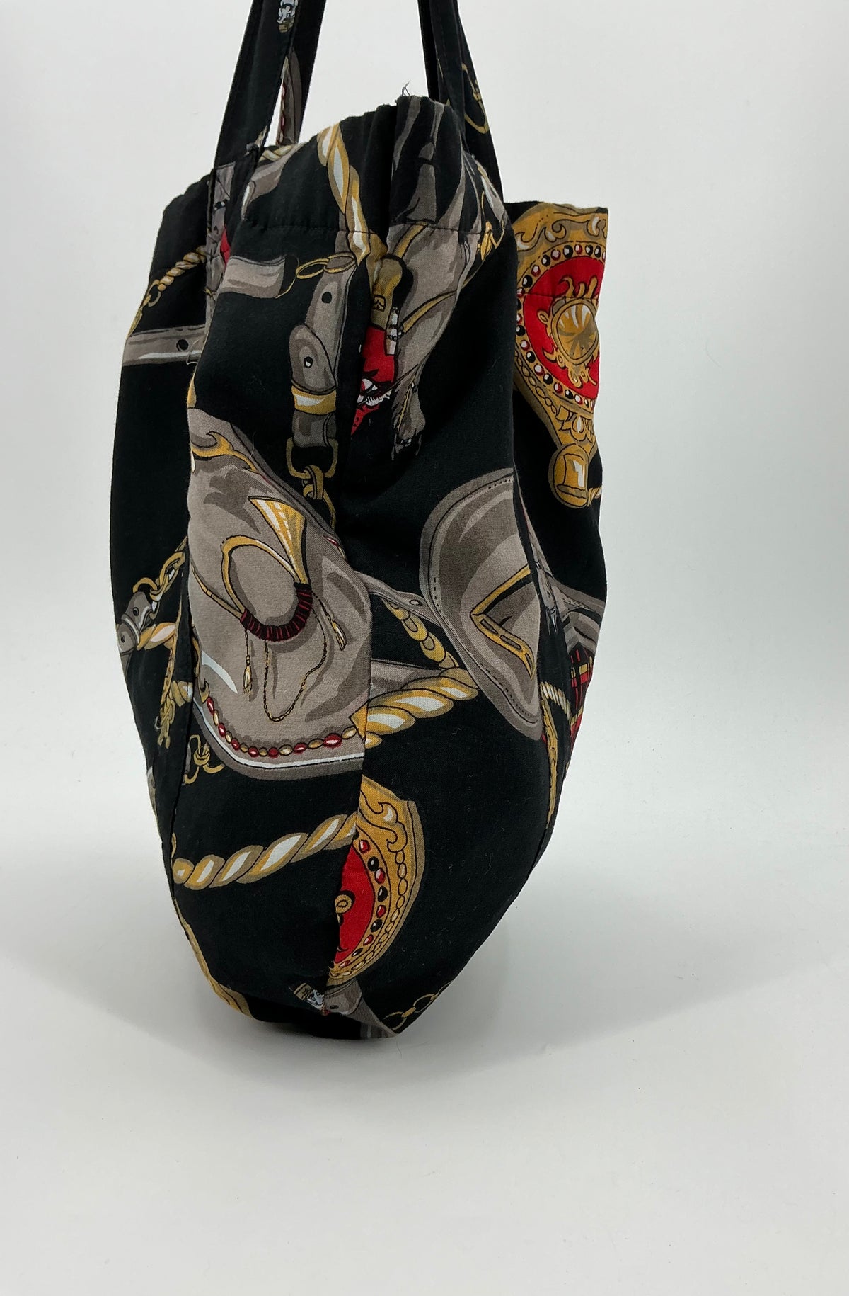 Equestrian Pattern Tote Bag