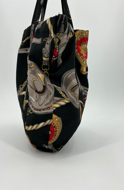 Equestrian Pattern Tote Bag