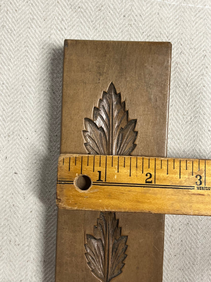 Carved Wooden Candy Mold - 3 Leaves - E.S.