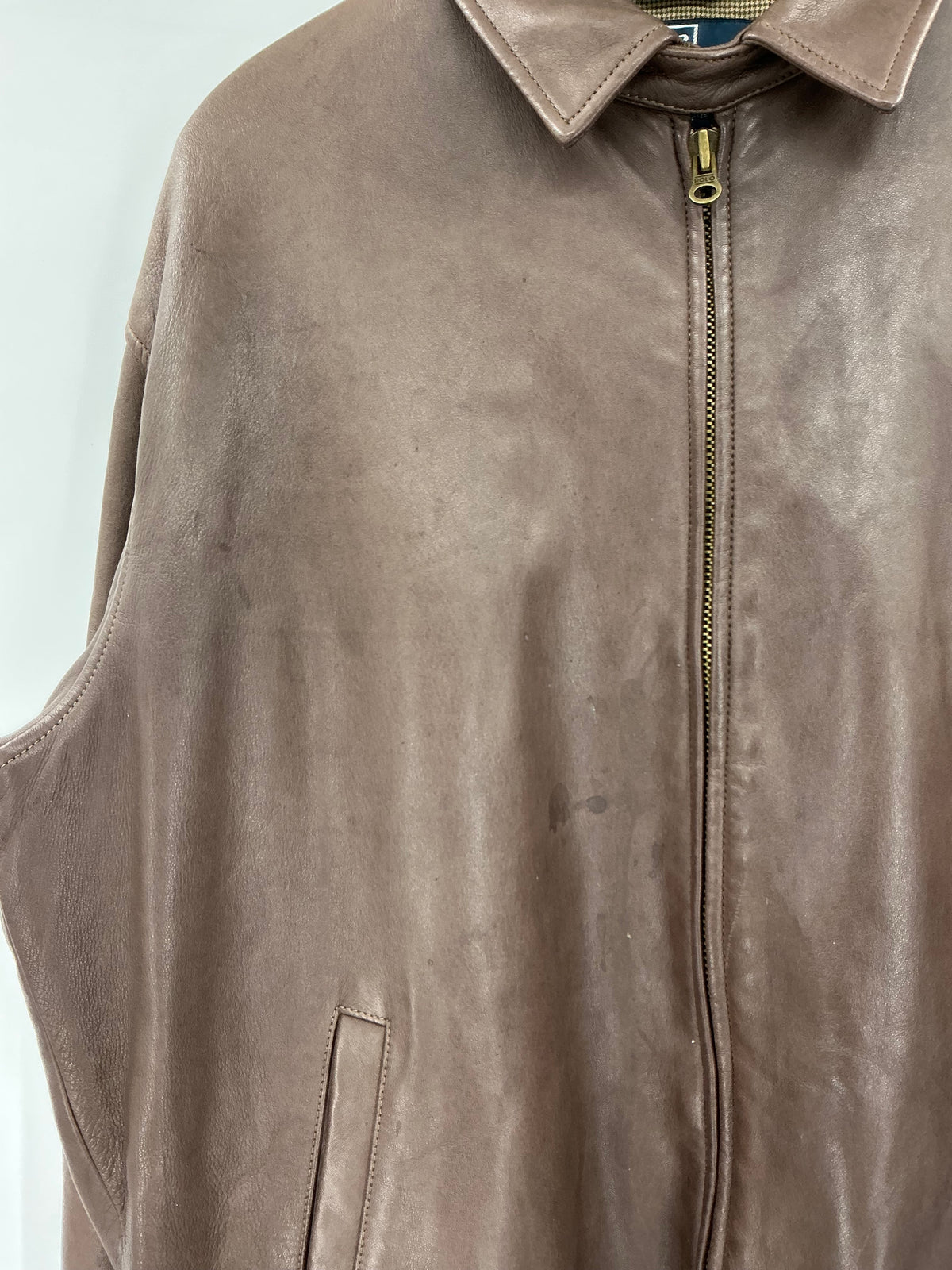 Vintage Polo Ralph Lauren Lambskin Leather Jacket Large