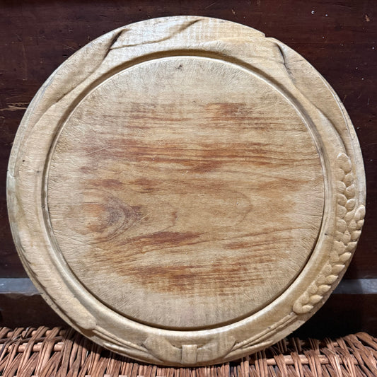 Wheat Border Carved Wooden Breadboard