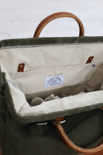 1940's era Salvaged Canvas Carryall