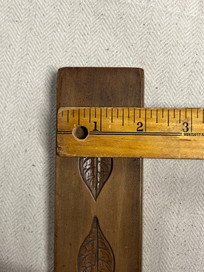 Carved Wooden Candy Mold - 3 Leaves