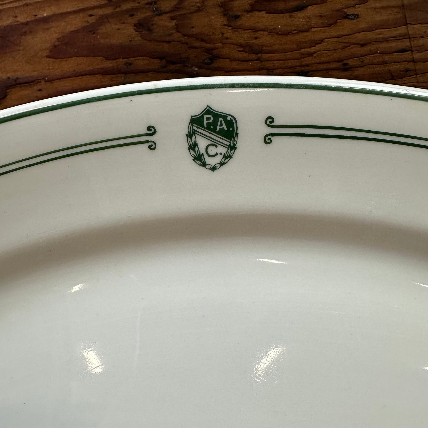 P.A.C. Penn Athletic Club Green Transfer Platter
