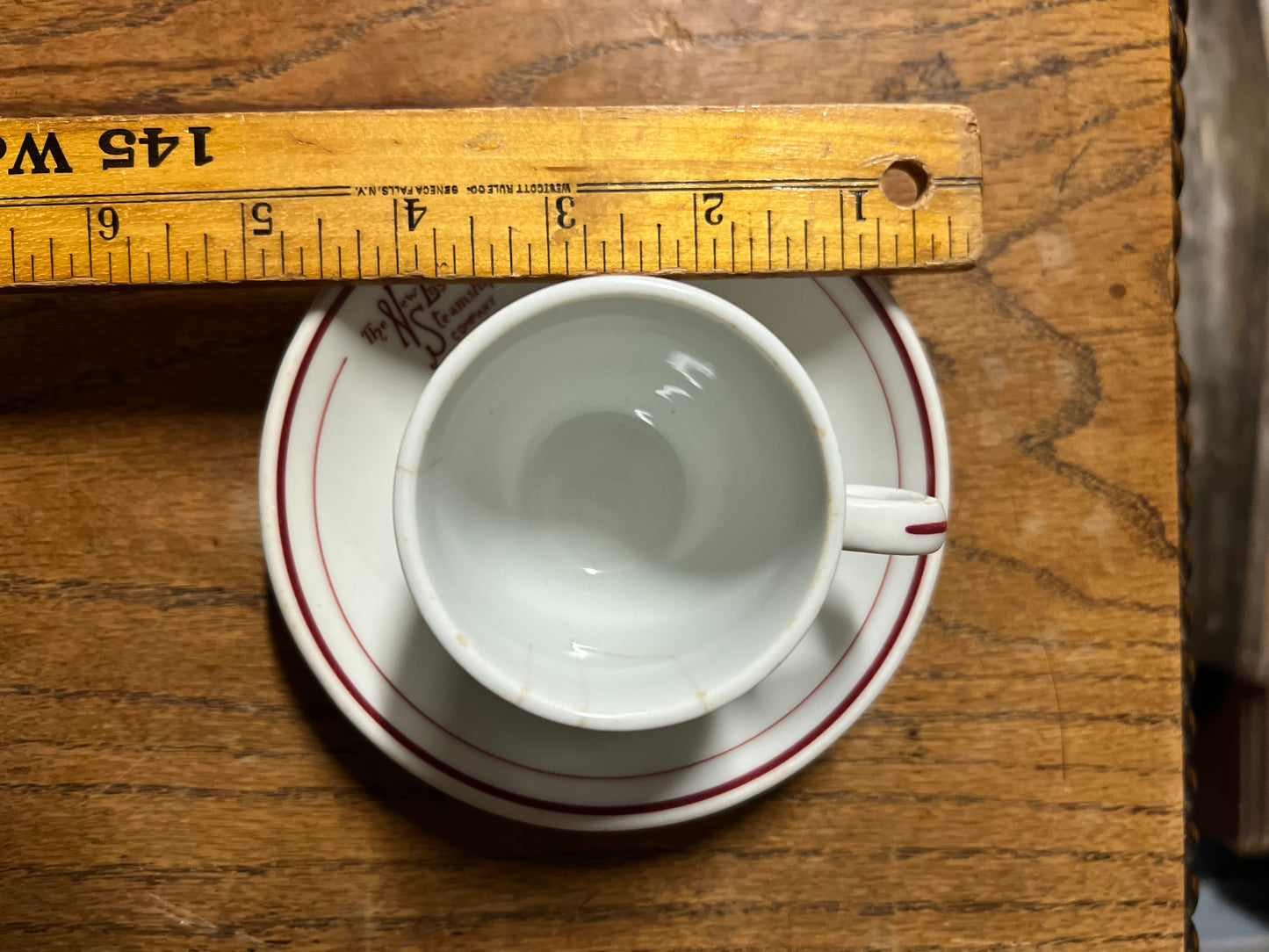 The New England Steamship Company Demitasse Cup and Saucer