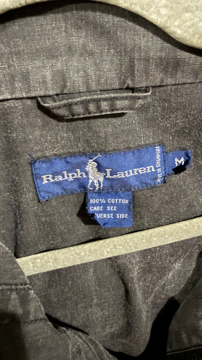 Polo Ralph Lauren Black Cotton Hooded Jacket Medium