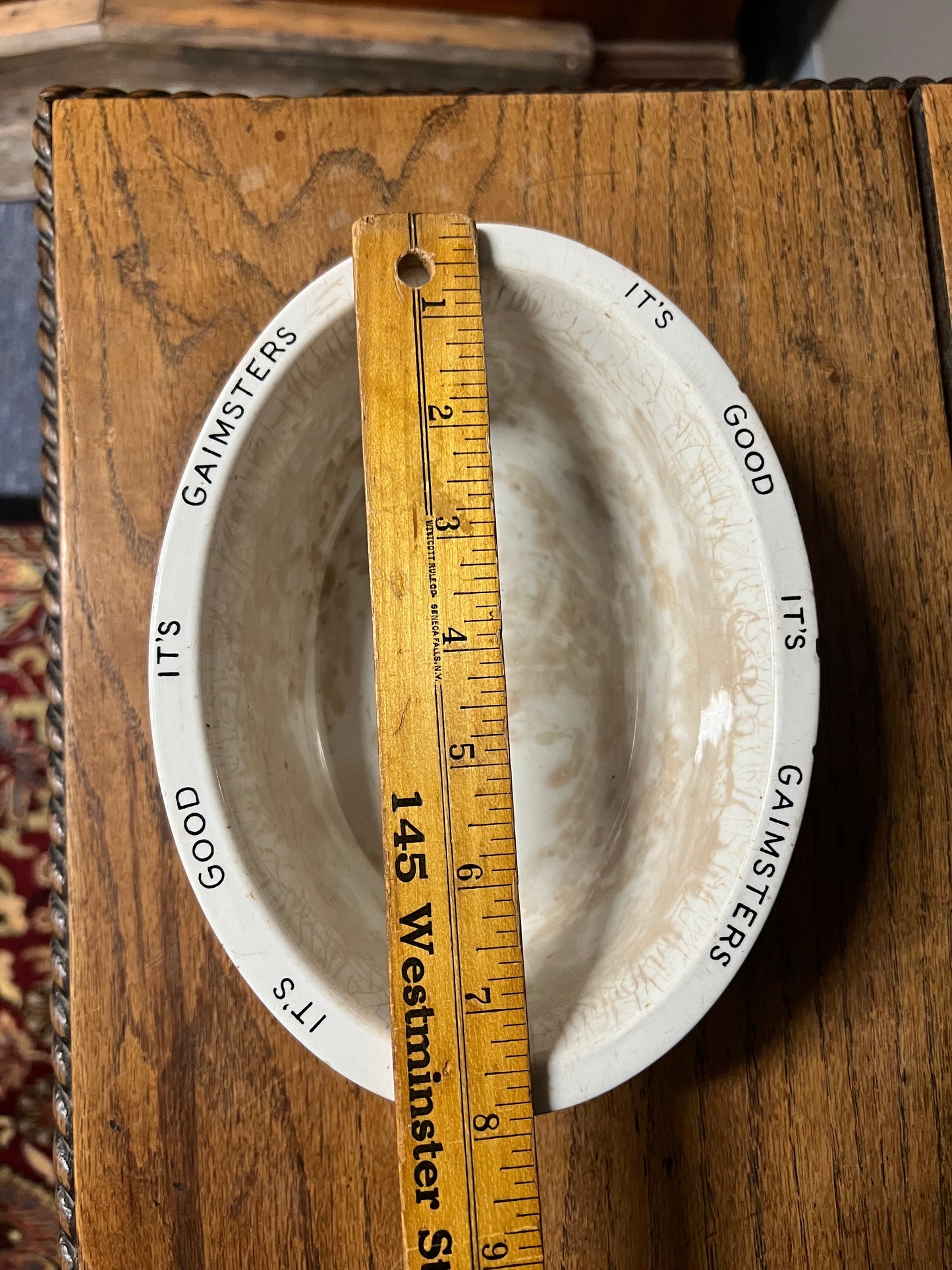 Gaimsters Advertising Bowl - Stained