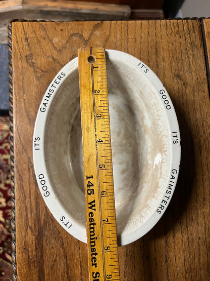 Gaimsters Advertising Bowl - Stained