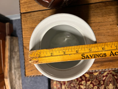 OATMEAL - White Banded Kitchen Jar Canister