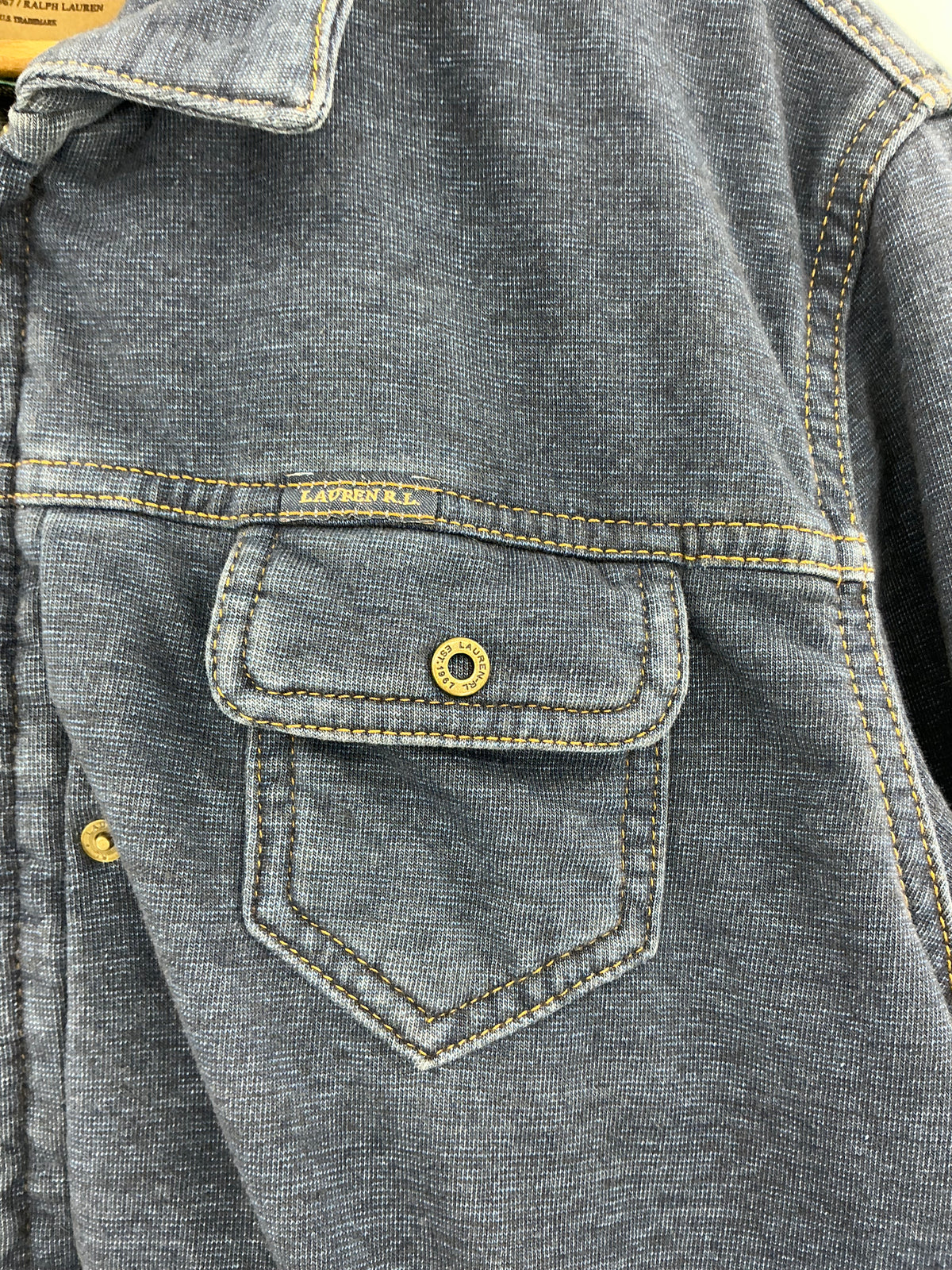 Vintage Lauren Ralph Lauren Denim Zip Up Jacket Large