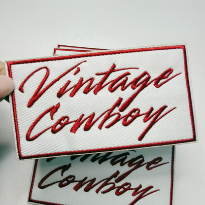 PREORDER 4" Vintage Cowboy  -  Embroidered Hat Patch