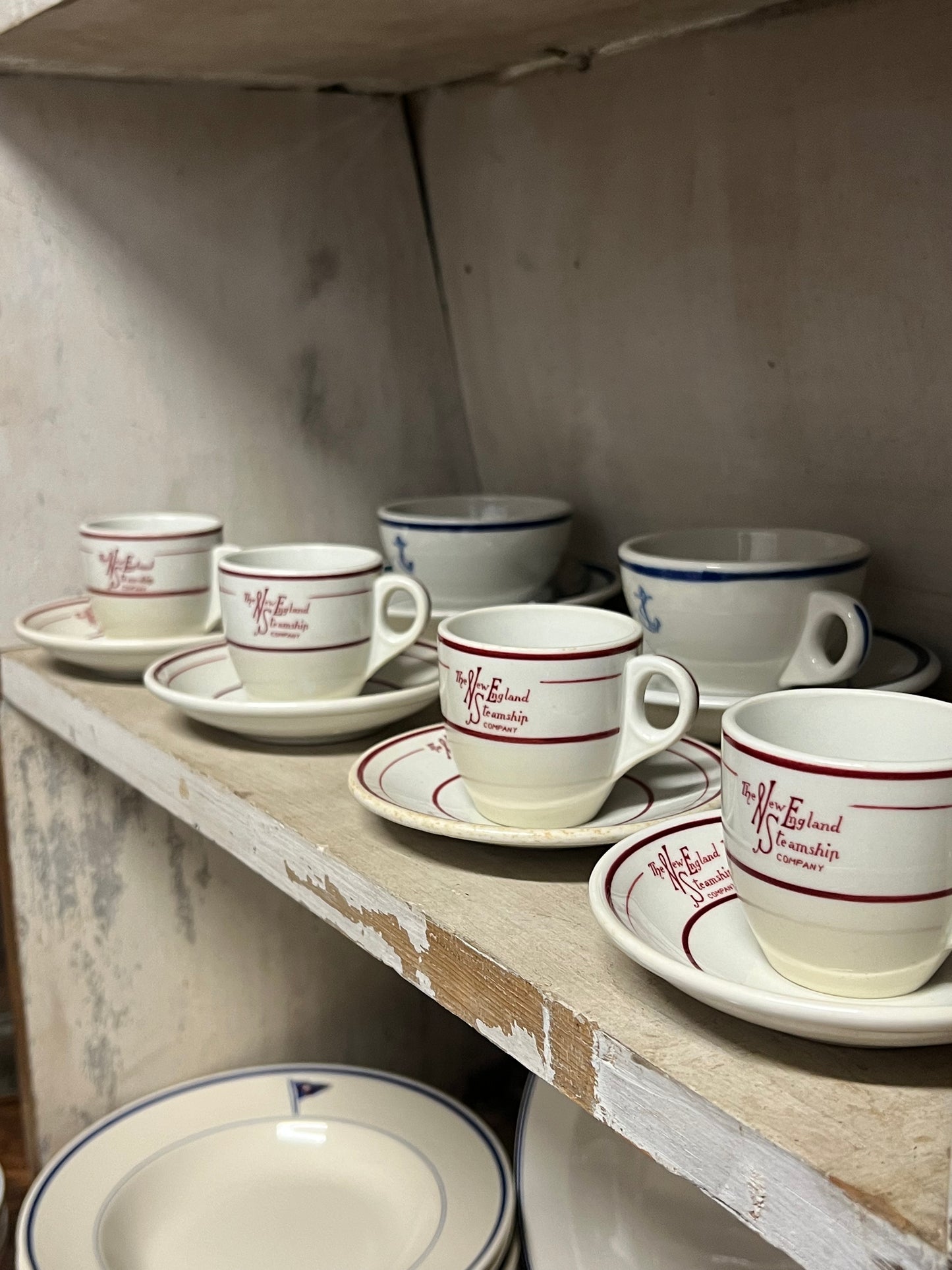 The New England Steamship Company Demitasse Cup and Saucer