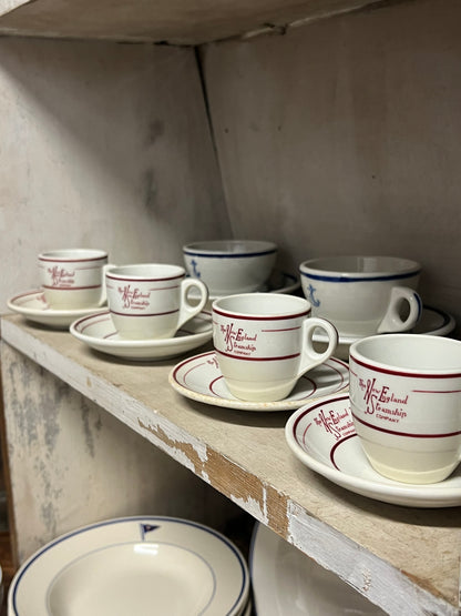 The New England Steamship Company Demitasse Cup and Saucer